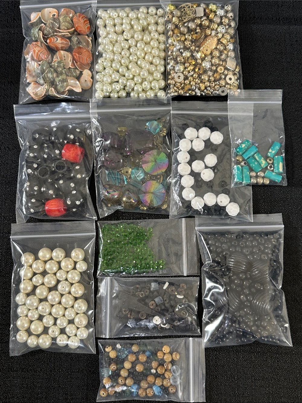 Large Lot Of Loose Mixed Material Beads